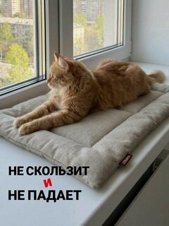 Изображение товара Лежанка для кошек на подоконник, собак антискользящая, 40х60 см