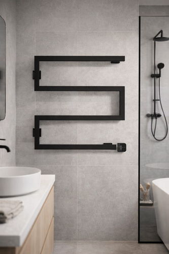 Изображение товара Электрический полотенцесушитель SNAKE-2 50x50 см Черный