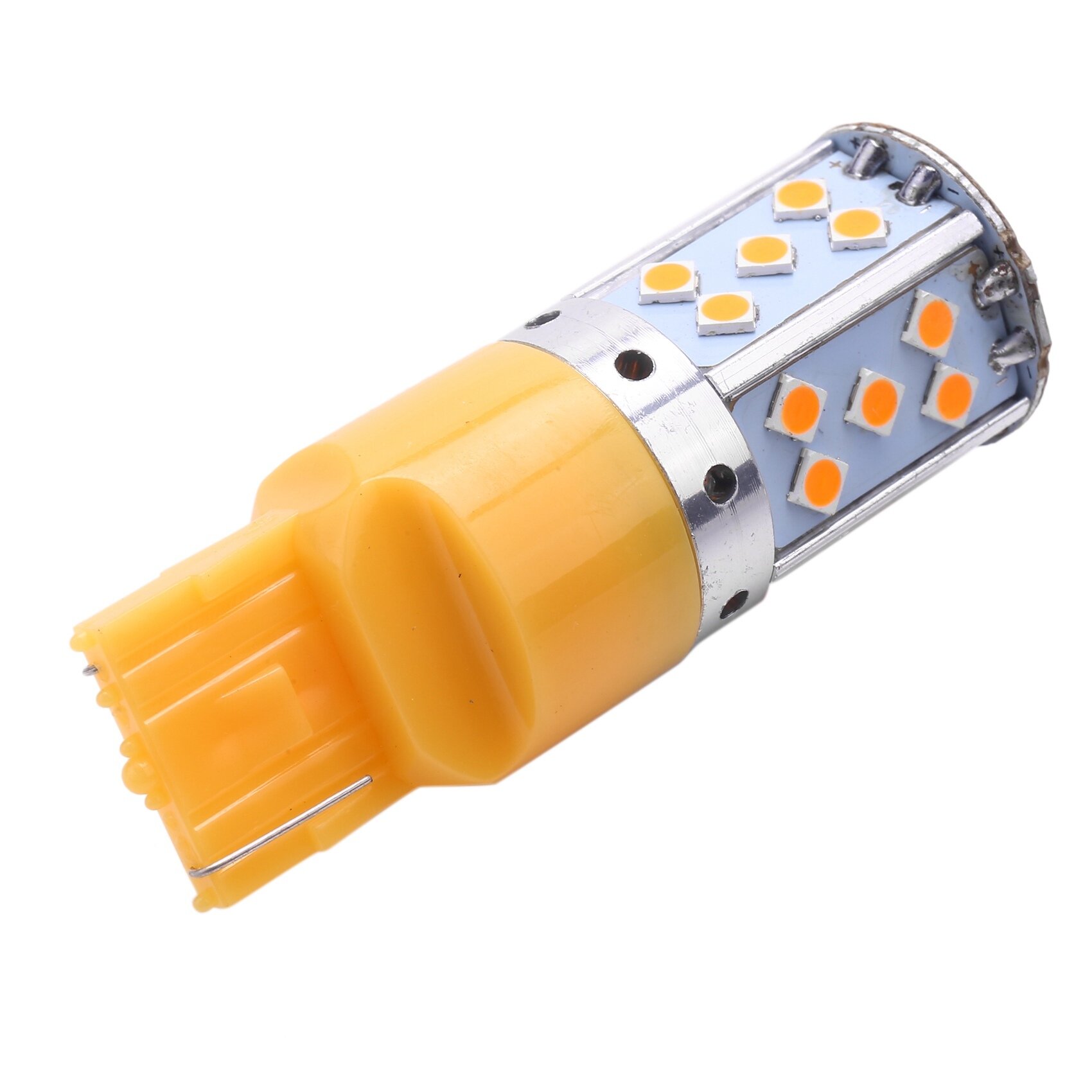 Светодиодная лампа T20 7440. LED 3030 35SMD, супер жёлтый (amber) для указателей поворота 12/24V