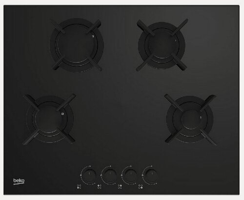 Изображение товара Газовая варочная панель Beko HING642202SB 64 см, 4 конфорки электроподжиг газконтроль, черный