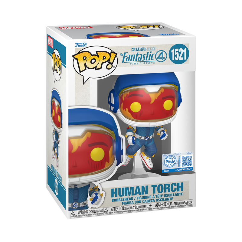Funko Pop! Human Torch Space Suit, Fantastic Four: First Steps, bobblehead 12.2 см, эксклюзив
