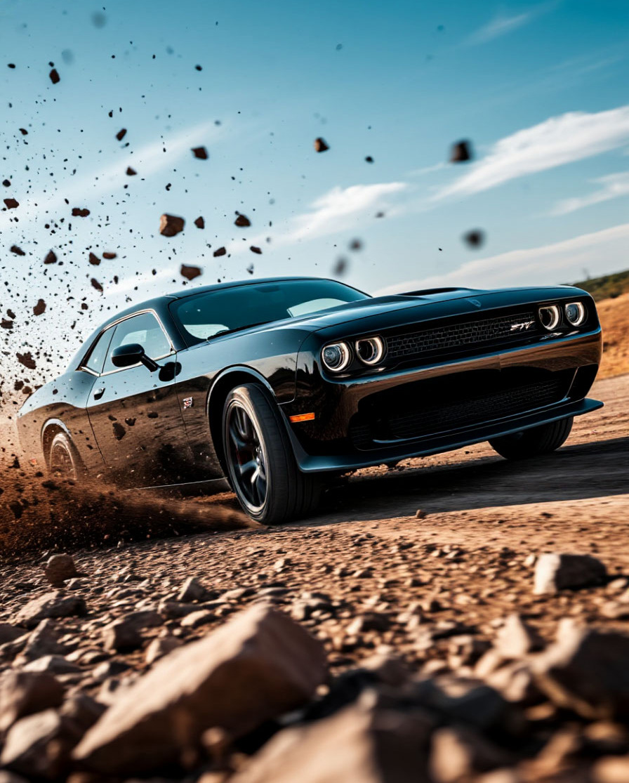 Интерьерная картина на холсте на подрамнике 40х50 машина Dodge Challenger