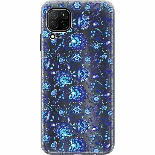Ультратонкий силиконовый чехол-накладка для Huawei P40 Lite с 3D принтом "Gzhel"