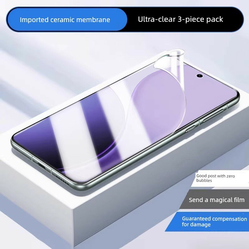 OPPO Reno 10 Защитное стекло из керамики с закалкой, ультра-прозрачное, набор из 3 штук для экрана смартфона
