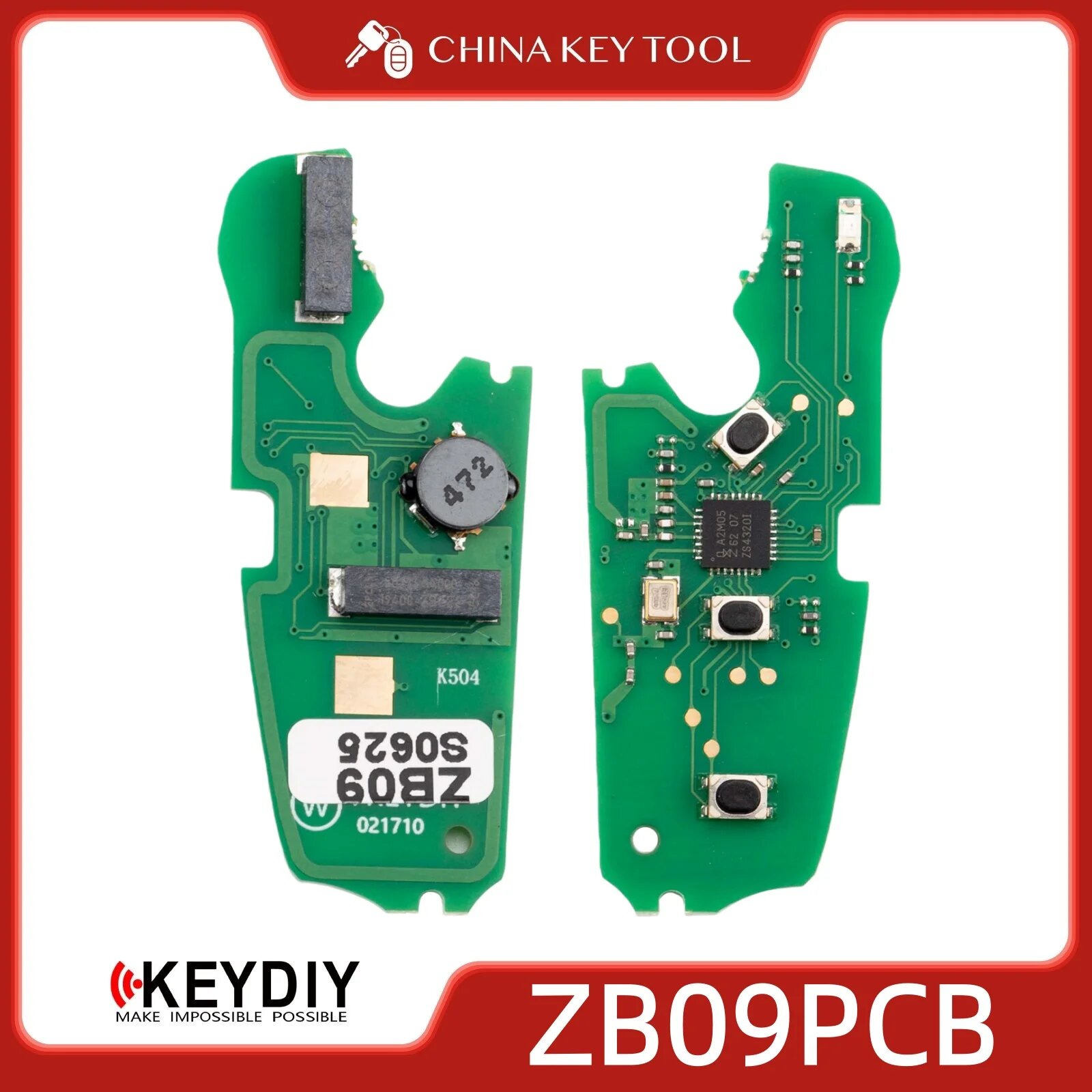 Универсальная плата KEYDIY KD ZB09 для смарт-ключа с 3 кнопками (AD) для систем бесключевого доступа Audi
