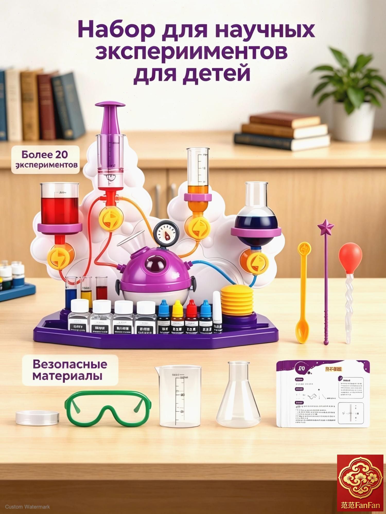 Научно экспериментальный набор химика Science Can bubble experiment super energy experiment package 1 setbox