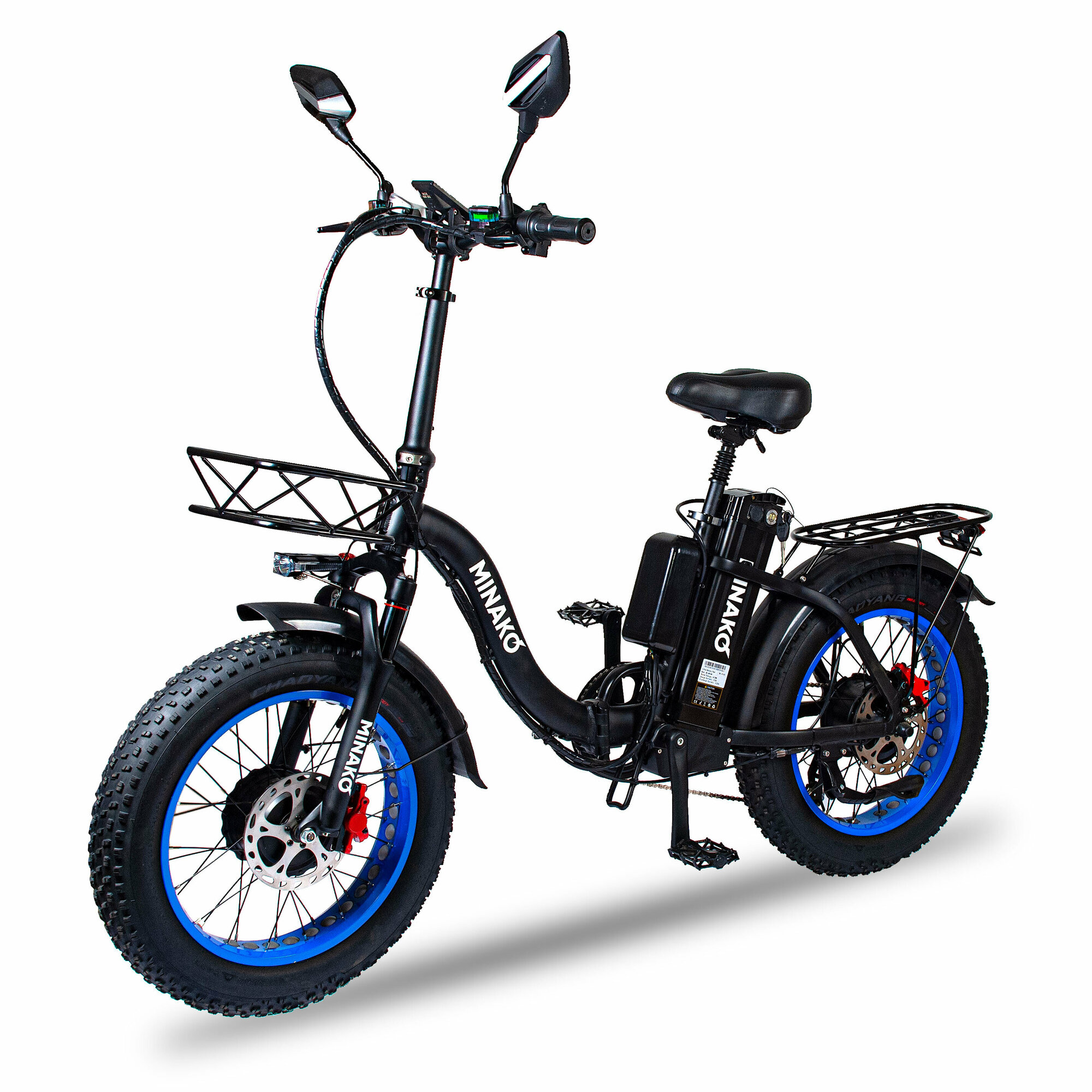 Электровелосипед Minako F11 Pro Dual (полный привод) Синий