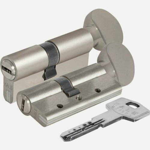 Изображение товара Цилиндровый механизм с вертушкой Kale Kilit 164 DBM-E/70 (30+10+30) mm никель 5 кл.