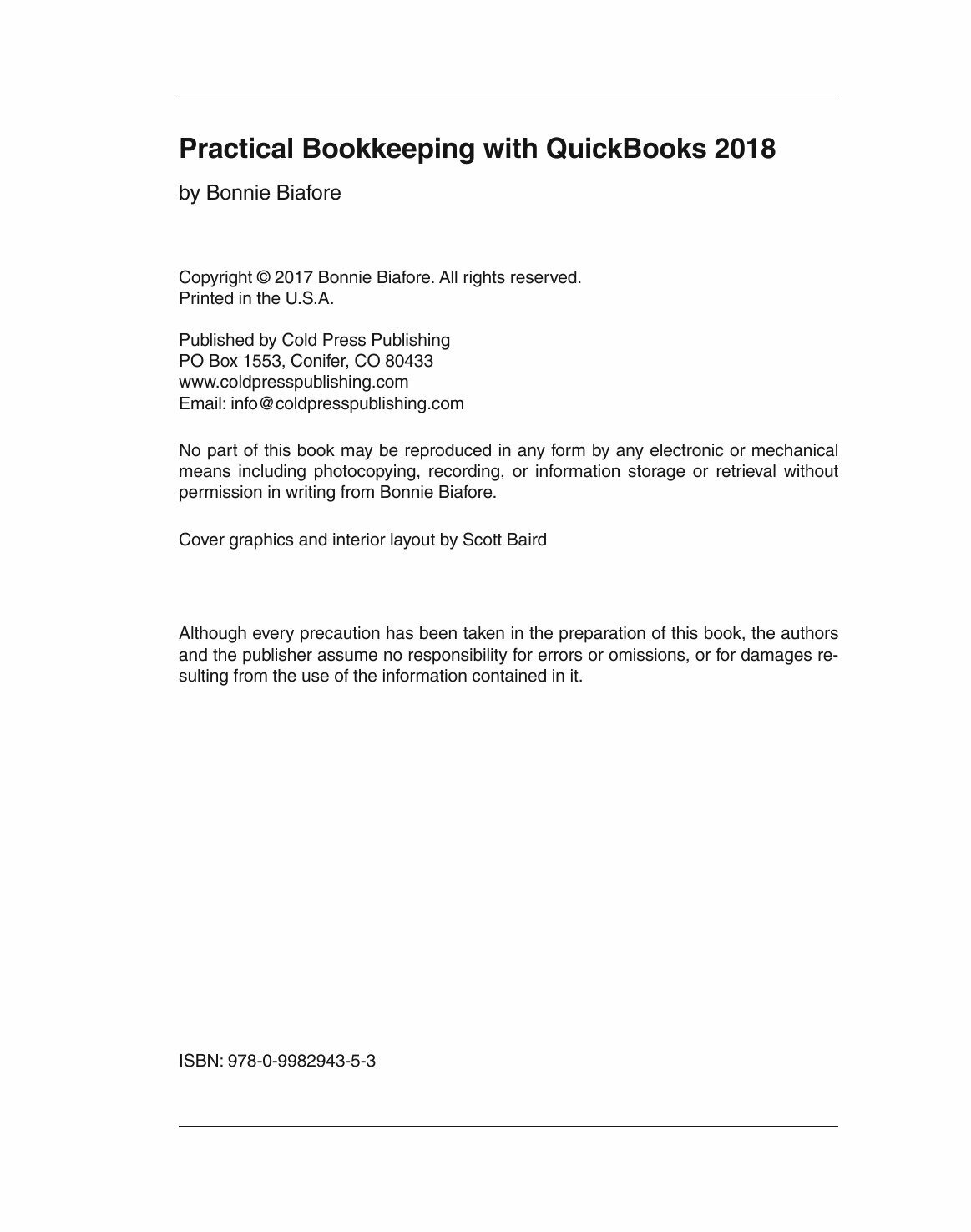Practical Bookkeeping with QuickBooks 2018 - фото №4
