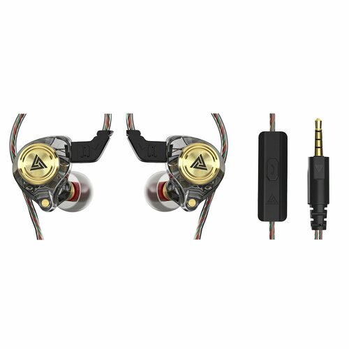 Внутриканальные наушники QKZ AK3 FiLe проводные Hi-Fi наушники 35 мм mini jack черный 68900₽