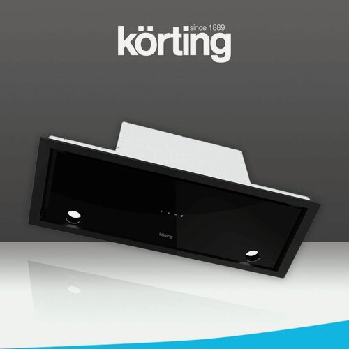 Изображение товара Встраиваемая вытяжка Korting KHI 9777 GN ширина 80 см, производительность 800 м3/ч, 3 скорости, сенсор, черная
