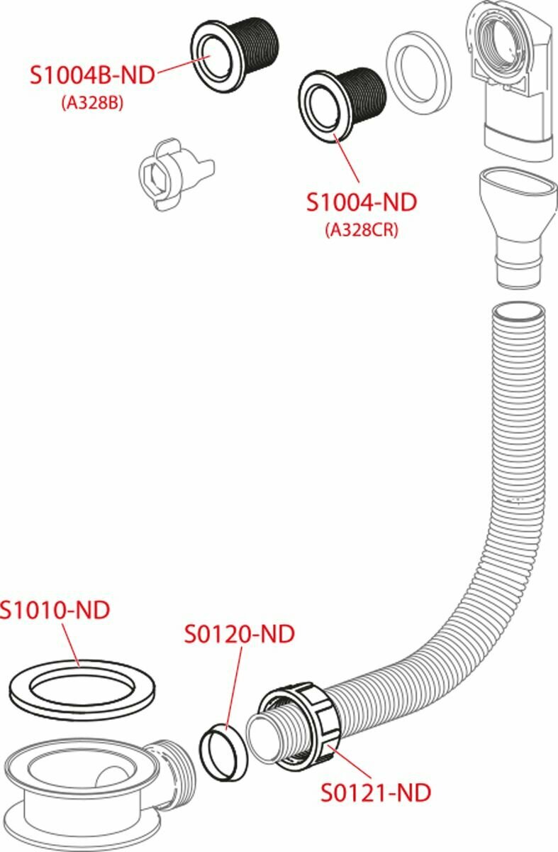 Перелив для кухонной мойки Alcaplast A328B — фото 1
