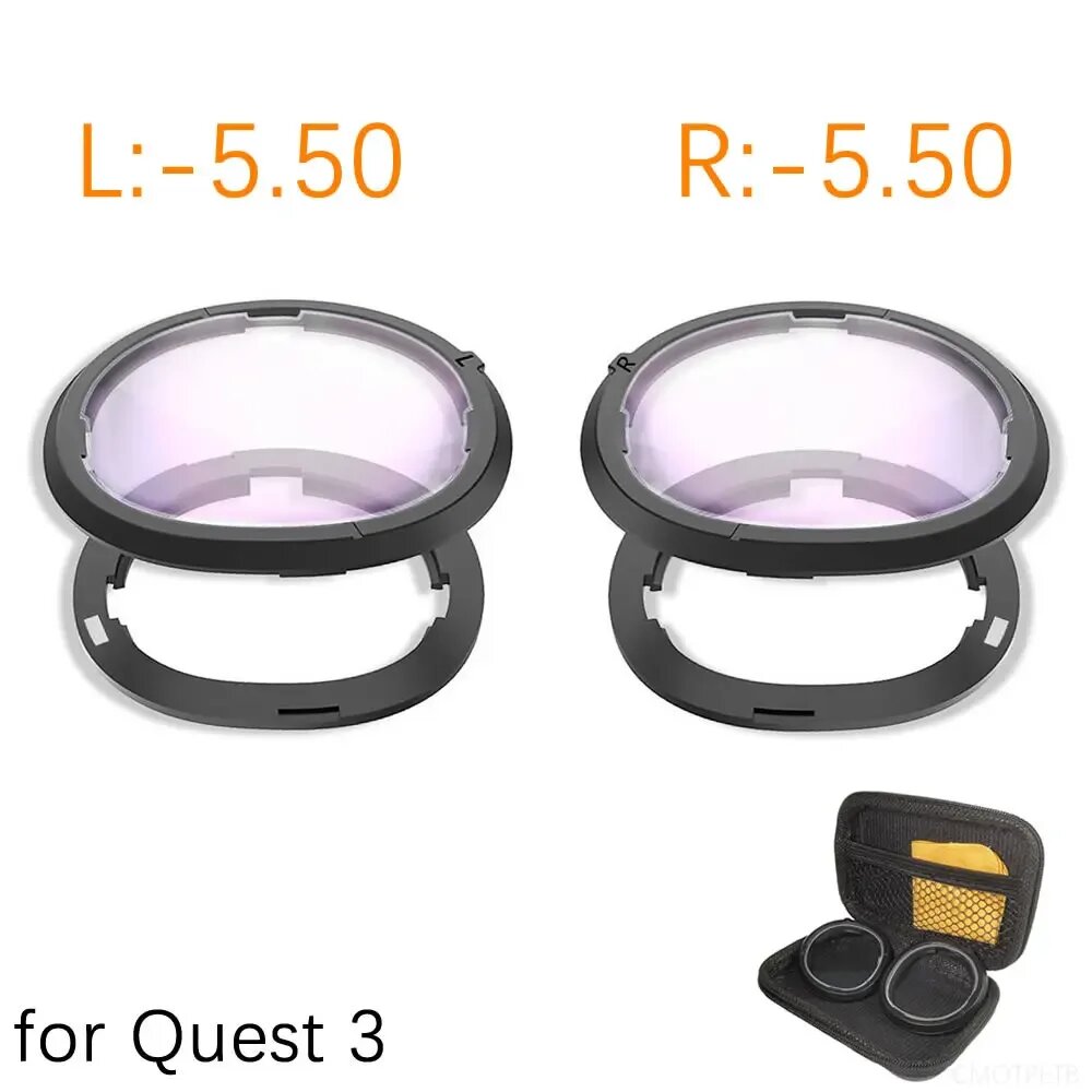 CMOTPETB Магнитная оправа для очков Quest 3 с линзами от близорукости