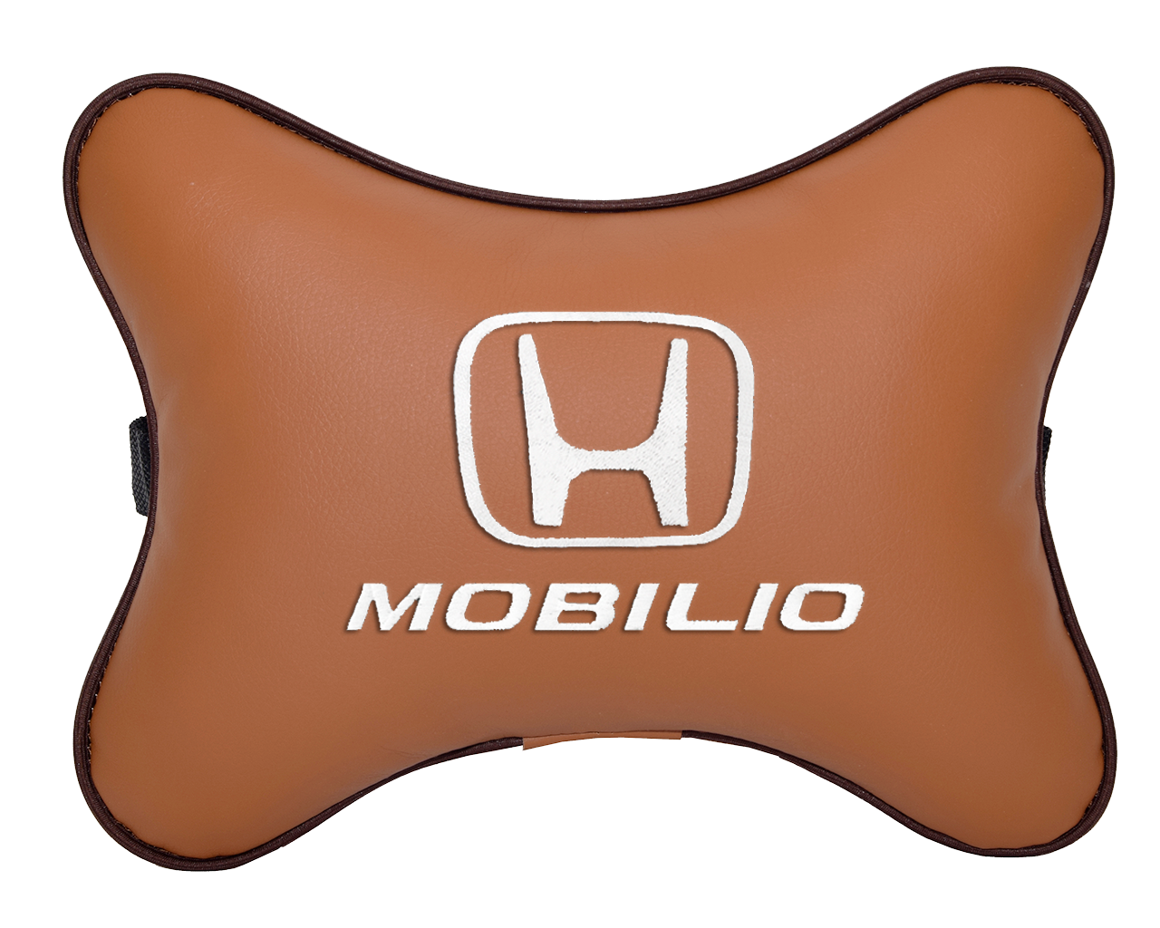 Подушка на подголовник рыжая экокожа HONDA Mobilio