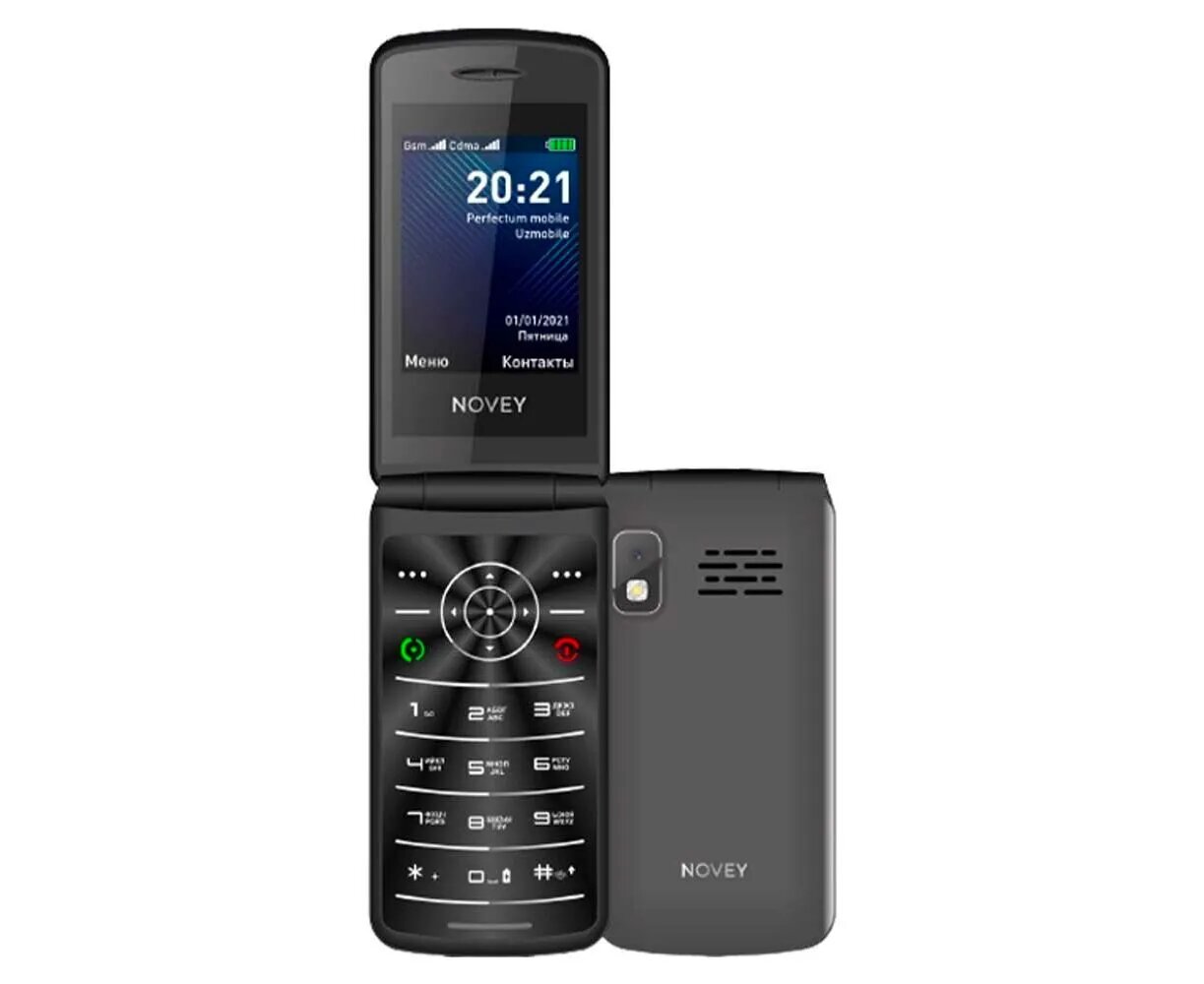 Кнопочный мобильный телефон Novey Z1+, 2 слота для SIM-карты, Grey