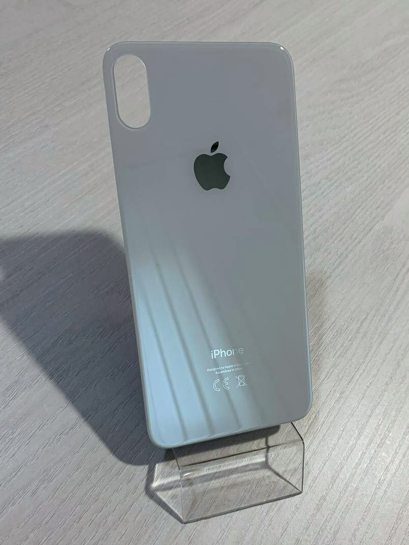 Задняя крышка (стекло корпуса) для IPhone XS Max белая (SILVER)