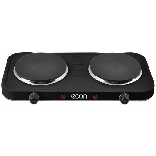 Плитка электрическая ECON ECO-232HP мощность 2000 Вт 2 конфорки металл черная 239400₽
