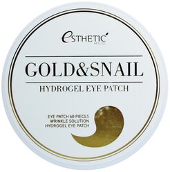 Esthetic House Гидрогелевые патчи для век с экстрактом слизи улитки и золота Gold & Snail Hydrogel Eye Patch, 60 шт.