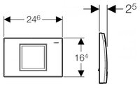 Кнопка смыва GEBERIT 115.130.11.1 Delta40 белый