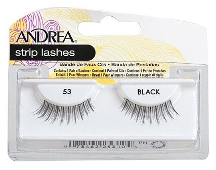 Andrea Ресницы Mod Strip Lashes 53, черный, 2 шт.