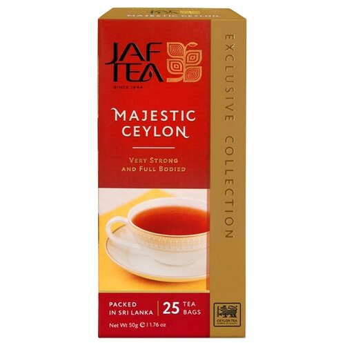 Чай черный Jaf Tea Exclusive collection Majestic Ceylon в пакетиках, 25 пак.