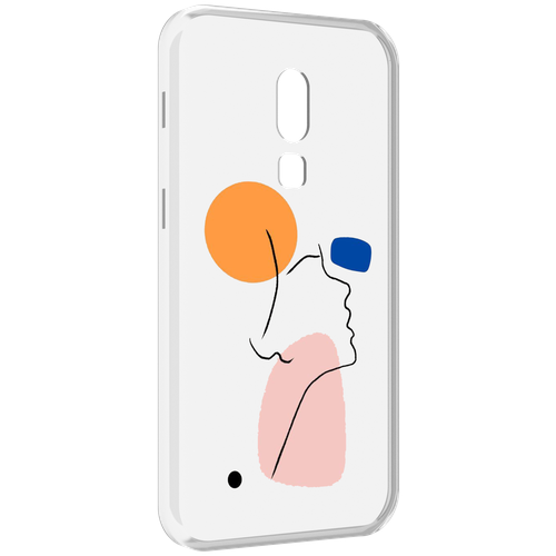 Чехол MyPads абстракция девушки женский для Meizu V8 задняя-панель-накладка-бампер