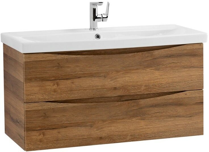 Тумба под раковину BelBagno MARINO-CER подвесная с двумя выкатными ящиками, Rovere Nature Grigio, 964x440x500, MARINO-CER-1000-2C-SO-RNG-P - фотография № 16