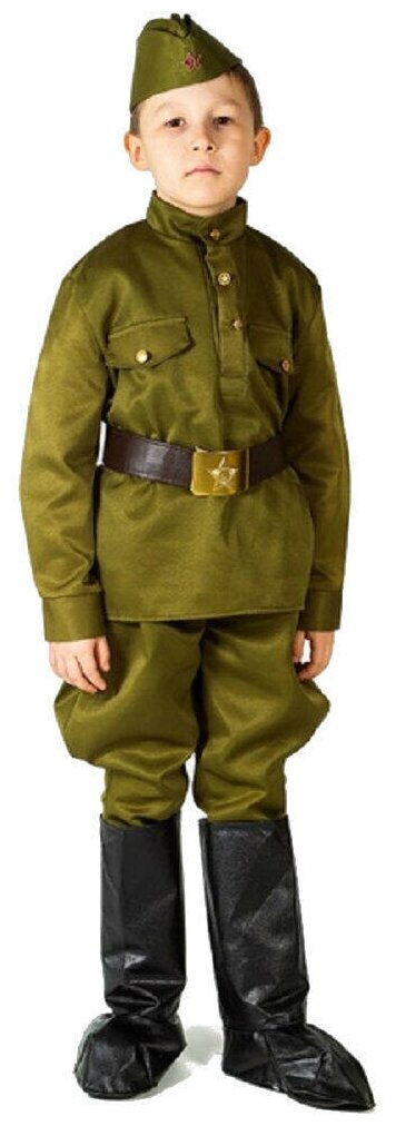Карнавальный костюм солдат в галифе люкс, на рост 140-152 см, 8-10 лет, Бока 2704-бока