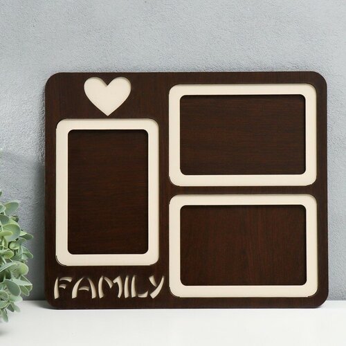Freshline Фоторамка лхдф Family на 3 фото 10х15 см Размер изделия 31х26 см 818₽