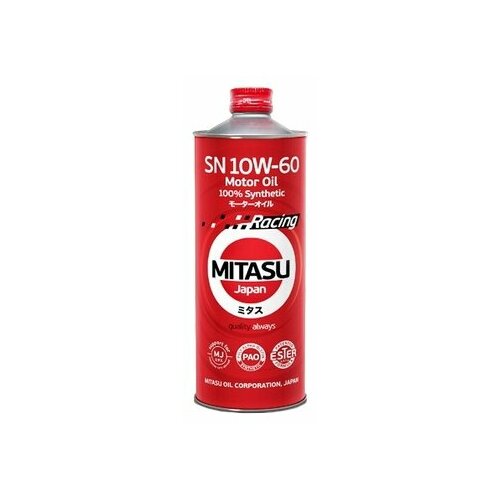 Синтетическое моторное масло Mitasu MJ-116 Racing Motor Oil SN 10W-60, 4 л