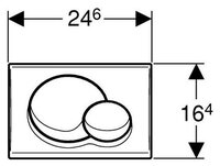 Кнопка смыва GEBERIT 115.770.KB.1 Samba хром глянцевый/хром структурный
