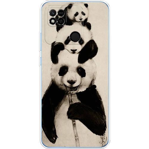 Силиконовый чехол на Xiaomi Redmi 10A / Сяоми Редми 10A Семейство панды