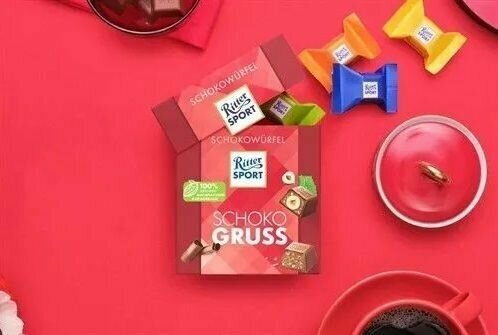 Набор мини-шоколадок Риттер Спорт Шоко Бокс Микс / Ritter Sport Chocolate Box Mix 176 гр (Германия) - фотография № 7