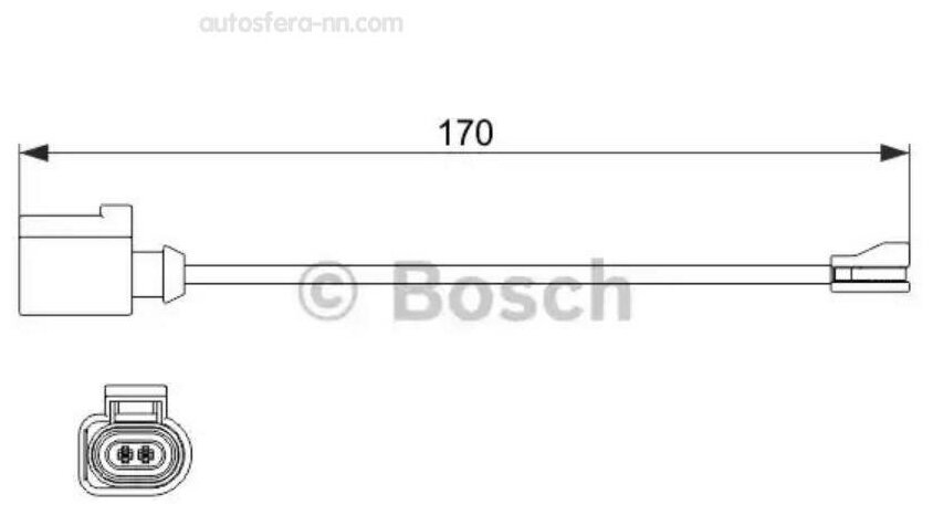 Датчик износа тормозных колодок BOSCH 1987474512 | цена за 1 шт