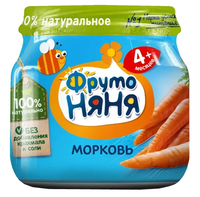 Пюре ФрутоНяня из моркови (с 4 месяцев) 80 г, 12 шт