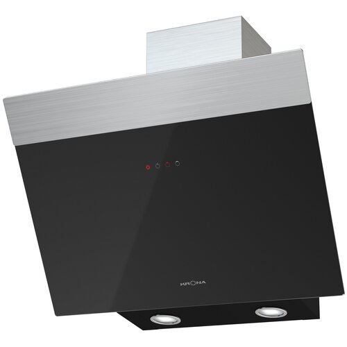 Вытяжка наклонная 60 см Krona KRISTEN 600 BLACK INOX S черная нержавеющая сталь кухонная 1650000₽