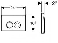 Кнопка смыва GEBERIT 886.050.21.0 Delta 21 хром