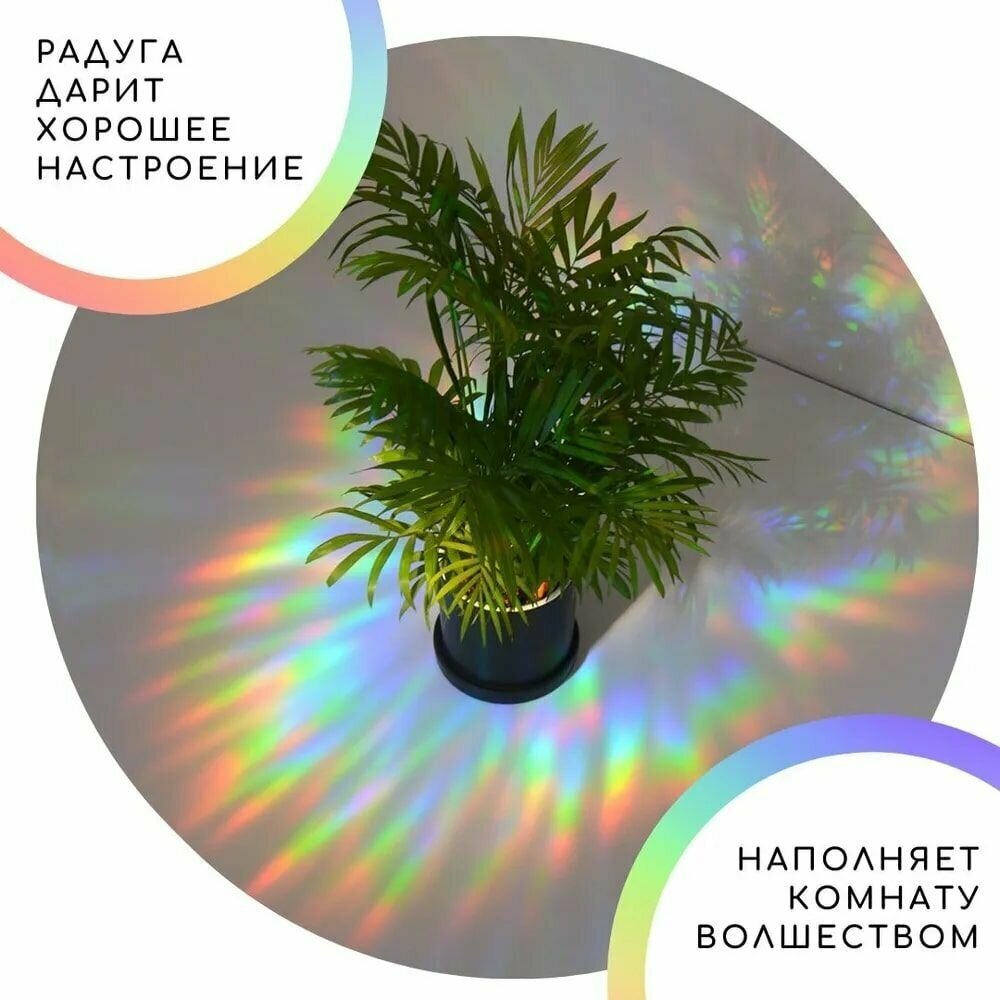 Ловец солнца "Кролики" - Радужные наклейки на окно с эффектом призмы Кролик 9шт — фото 1