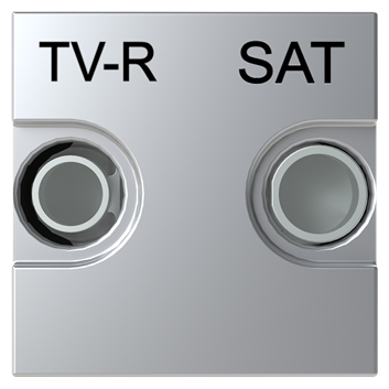 Zenit 2CLA225130N1301 Розетка телевизионная (TV/Radio+SAT, "звезда", под рамку, скрытая установка, серебро) ABB - фото №2