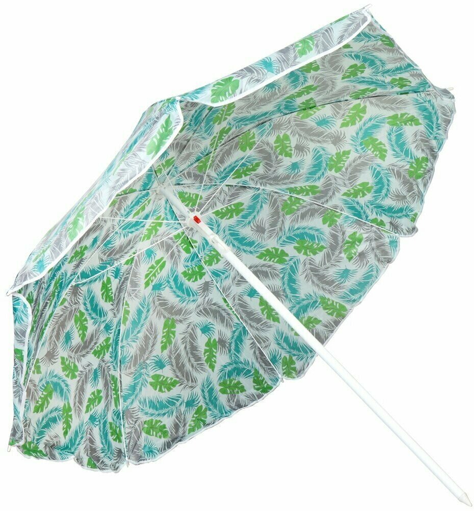 Зонт пляжный 160 см, с наклоном, 8 спиц, мет-л, Разноцветные листья, LG01 - фотография № 3