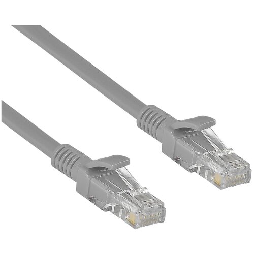 Патч-корд ExeGate UTP-RJ45-RJ45-5e-CU-50M-GY (EX282020RUS)