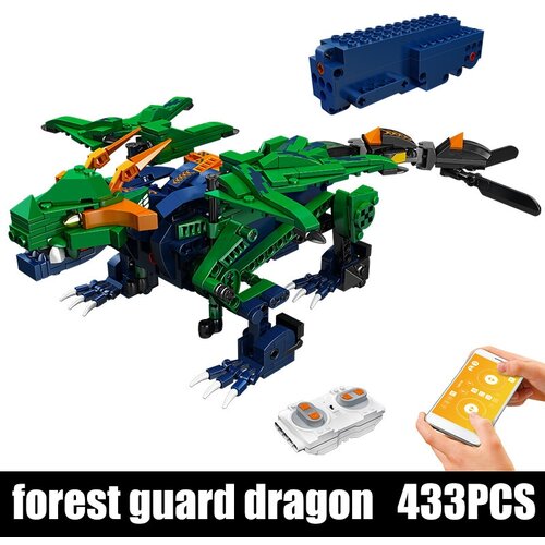 Конструктор дракон Mould King 13149 MK3 Power Forest Guardian Dragon с ДУ mould king 13158 технология rc робот модель moc 438pcs строительные игрушки детские рождественские подарки