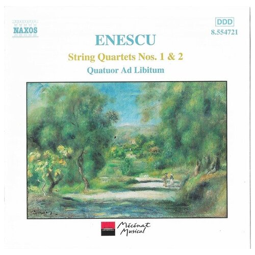 Enescu - String Quartet 1 & 2-Quatuor Ad Libitum Naxos CD Deu (Компакт-диск 1шт) georges dvorak cypresses string quartet movement in f major naxos cd deu компакт диск 1шт