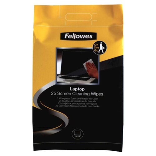 фото Fellowes laptop screen cleaning wipes влажные салфетки 25 шт. для ноутбука, для экрана