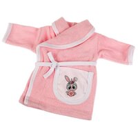 Одежда для кукол и пупсов 40-42см розовый халат Зайка Карапуз