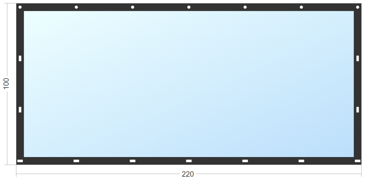Мягкое окно Софтокна 220х100 см съемное, Скоба-ремешок, Прозрачная пленка 0,7мм, Черная окантовка, Комплект для установки - фотография № 3