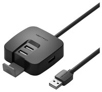 USB-концентратор Vention VAS-J 51-B 100 разъемов: 4 черный