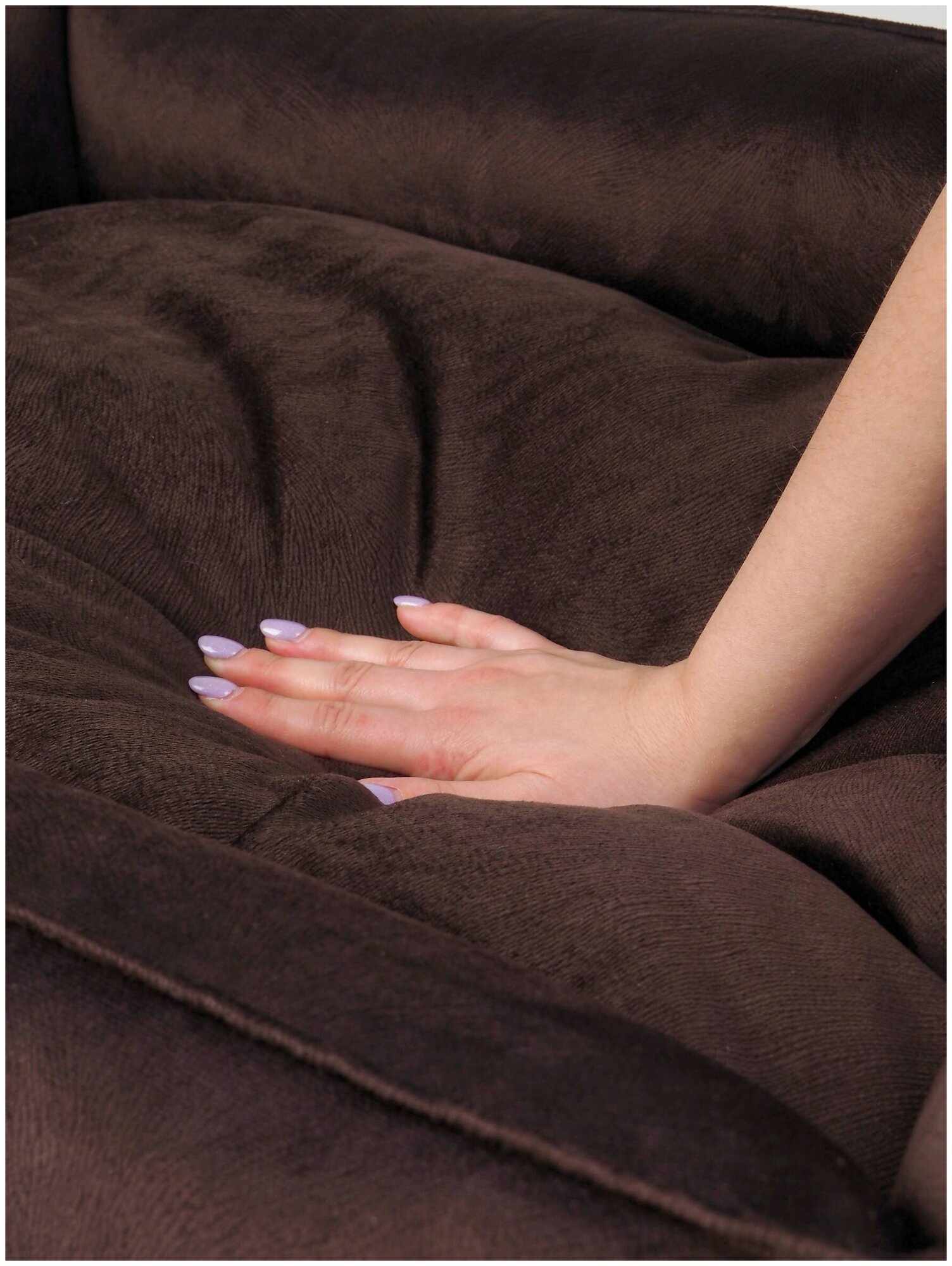 Лежанка-диван для собак средних и мелких пород со съемным чехлом. Размер 80х60. Шоколад. - фотография № 4