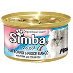 Корм для кошек Simba Мусс для кошек с тунцом и океанической рыбой (0.085 кг) 1 шт. - изображение