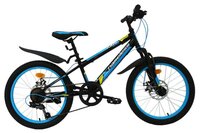 Подростковый горный (MTB) велосипед Nameless S2000D 20 черный 11" (требует финальной сборки)